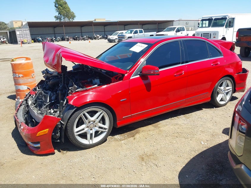 Vin: wddgf4hb7cr200888, lot: 46262582, mercedes-benz c 250 sport 20122