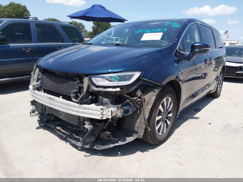 Vin: 2c4rc1l72nr196601, lot: 46262652, chrysler pacifica hybrid touring l 20222