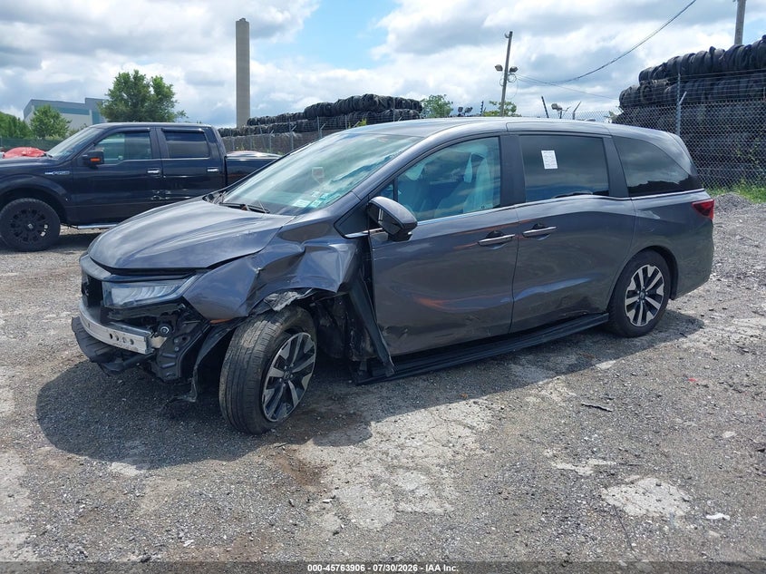 Vin: 5fnrl6h62sb073725, lot: 46262655, honda odyssey ex-l 20252
