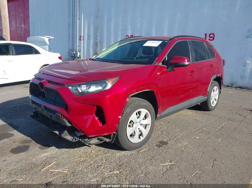 2019 Toyota Rav4 Le, Front & Rear, IAAI, VIN JTMG1RFV5KJ015545 — photo 2