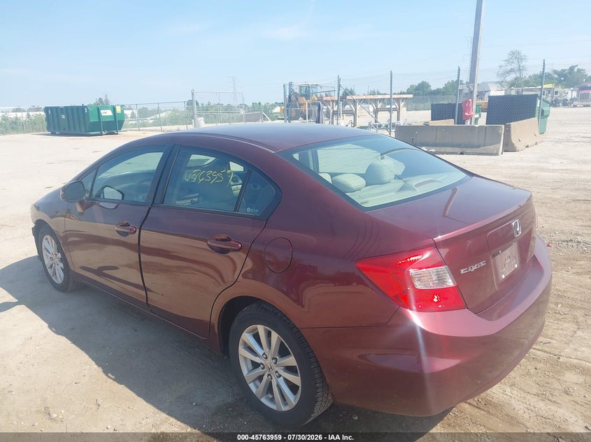 Vin: 19xfb2f84ce001547, lot: 46262708, honda civic ex 20123