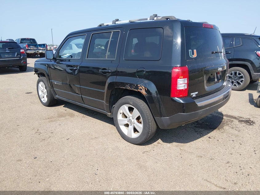 Vin: 1c4njpcb3dd192165, lot: 46262729, jeep patriot limited 20133