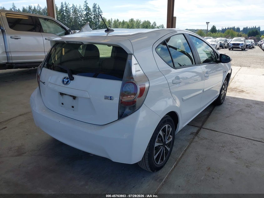 Vin: jtdkdtb30c1521921, lot: 46262732, toyota prius c three 20124