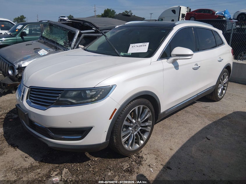 Vin: 2lmpj6lr7gbl38822, lot: 46262759, lincoln mkx reserve 20162