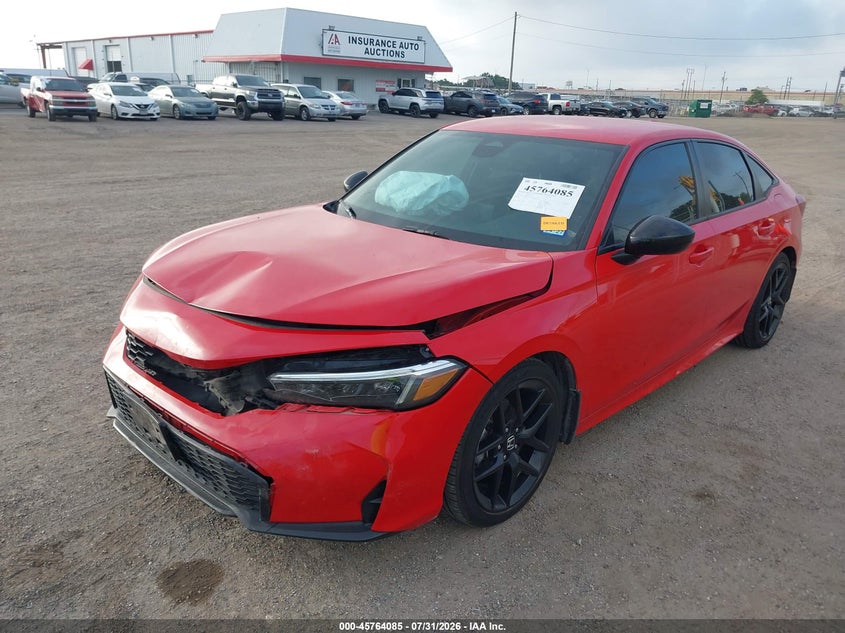 2025 Honda Civic, Front End, IAAI, VIN 2HGFE2F58SH581032 — photo 2