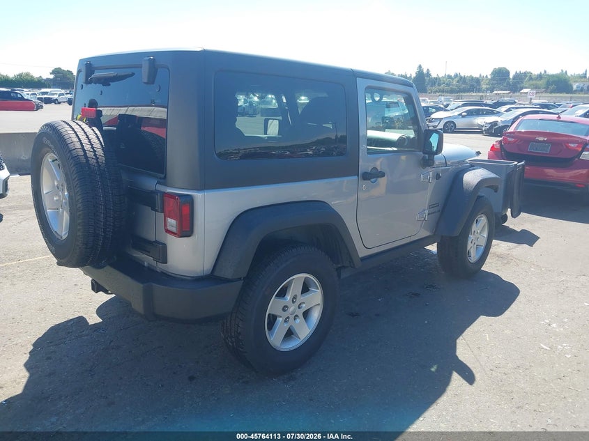 Vin: 1c4ajwag8hl568233, lot: 46262862, jeep wrangler sport 20174