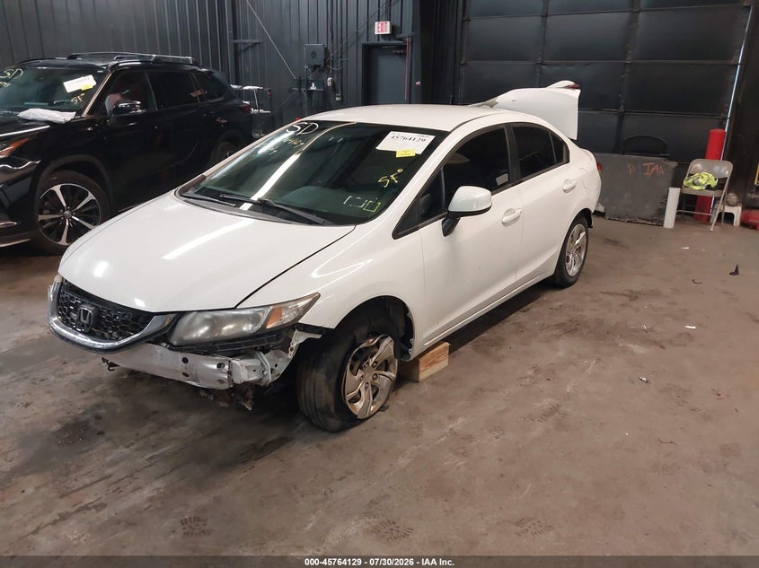 Vin: 2hgfb2f50dh600345, lot: 46262878, honda civic lx 20132