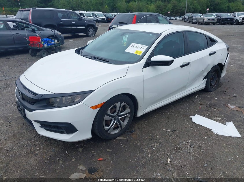 2017 Honda Civic, Левый бок, IAAI, VIN 19XFC2F59HE080501 — фото 2