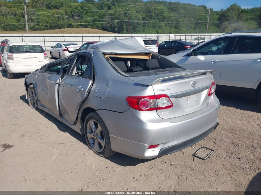 Vin: 2t1bu4ee8bc664340, lot: 46262974, toyota corolla s 20113