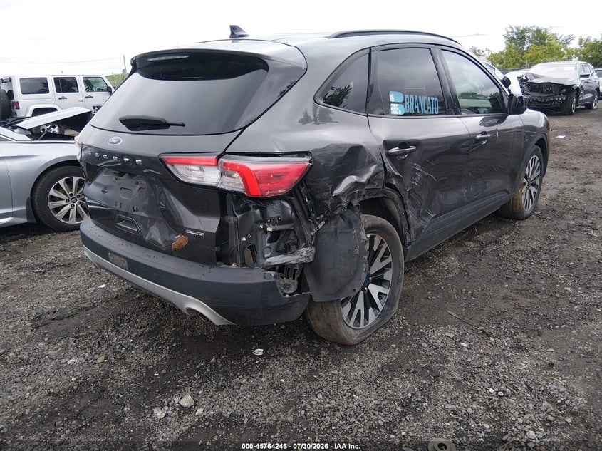 Vin: 1fmcu9bz3lua48831, lot: 46262995, ford escape se sport hybrid 20204