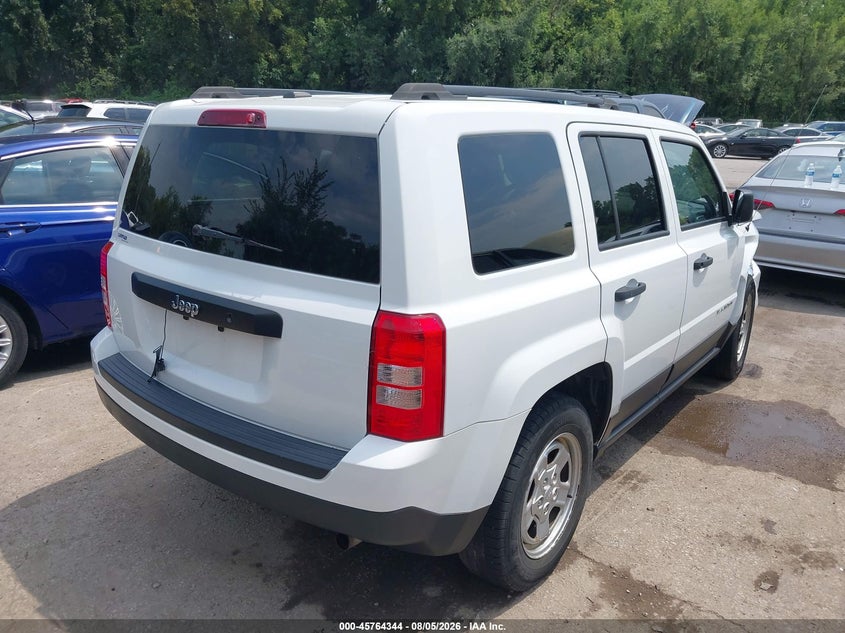 Vin: 1c4njpbb0hd203999, lot: 46263093, jeep patriot sport 20174
