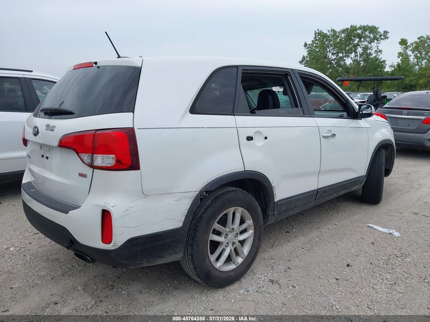 Vin: 5xykt3a60fg577232, lot: 46263107, kia sorento lx 20154
