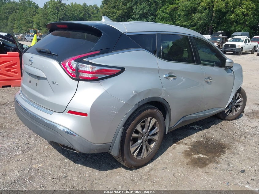Vin: 5n1az2mg4hn125526, lot: 46263160, nissan murano sl 20174