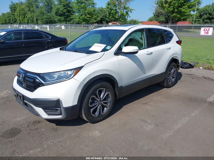 2022 Honda Cr-V Awd Ex, Left Rear, IAAI, VIN 5J6RW2H57NA014961 — photo 2