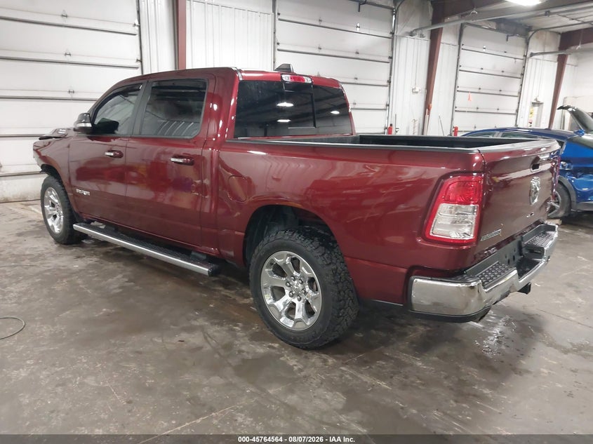 Vin: 1c6srfft7kn825419, lot: 46263313, ram 1500 big horn/lone star  4x4 5'7 box 20193