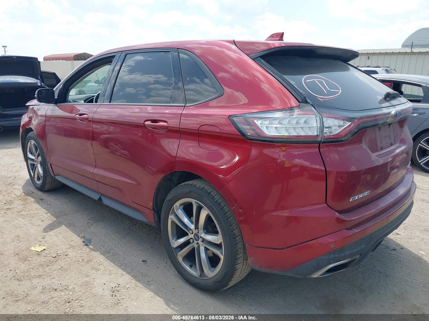 Vin: 2fmpk3ap3fbb12297, lot: 46263362, ford edge sport 20153