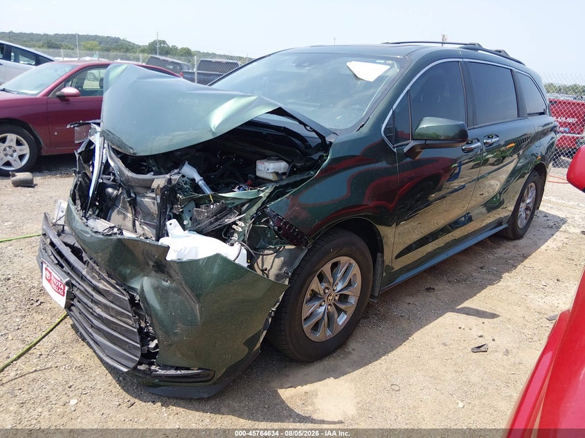 Vin: 5tdyrkecxss280601, lot: 46263383, toyota sienna xle 20252