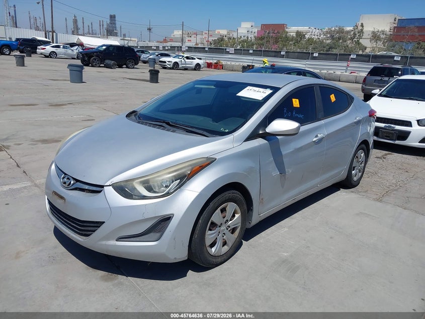 2016 Hyundai Elantra, Лівий бік, IAAI, VIN KMHDH4AEXGU475309 — фото 2