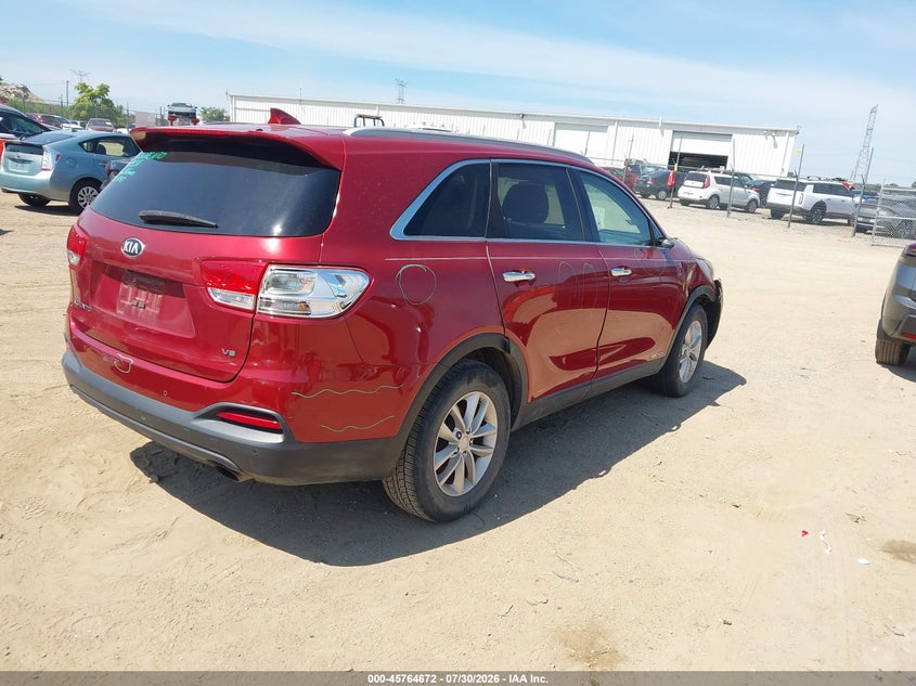 Vin: 5xypgda58gg106261, lot: 46263422, kia sorento 3.3l lx 20164