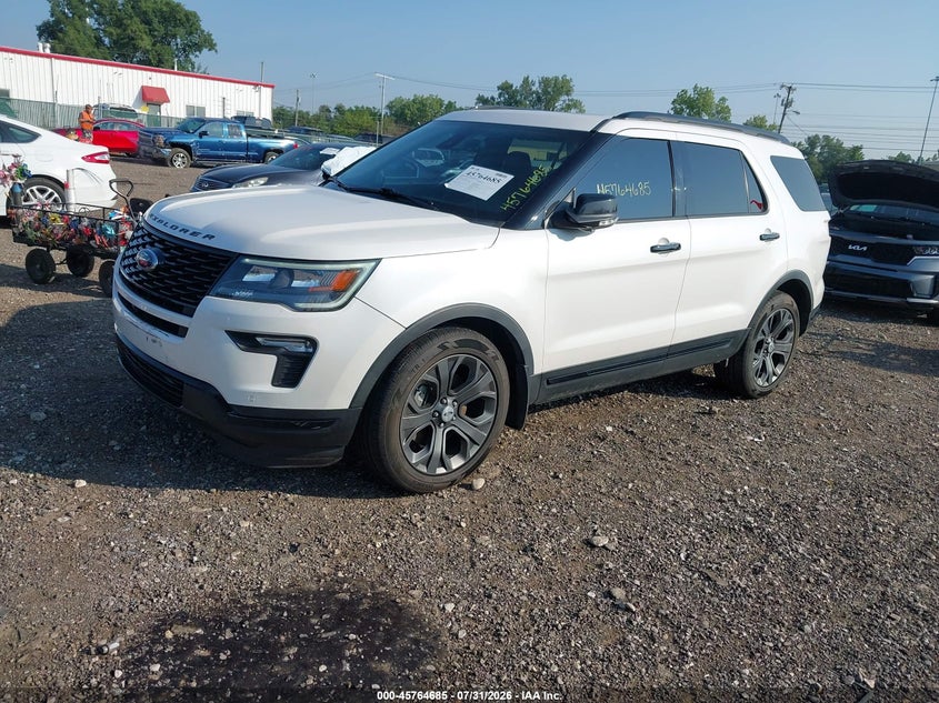 Vin: 1fm5k8gt0jgc83731, lot: 46263434, ford explorer sport 20182