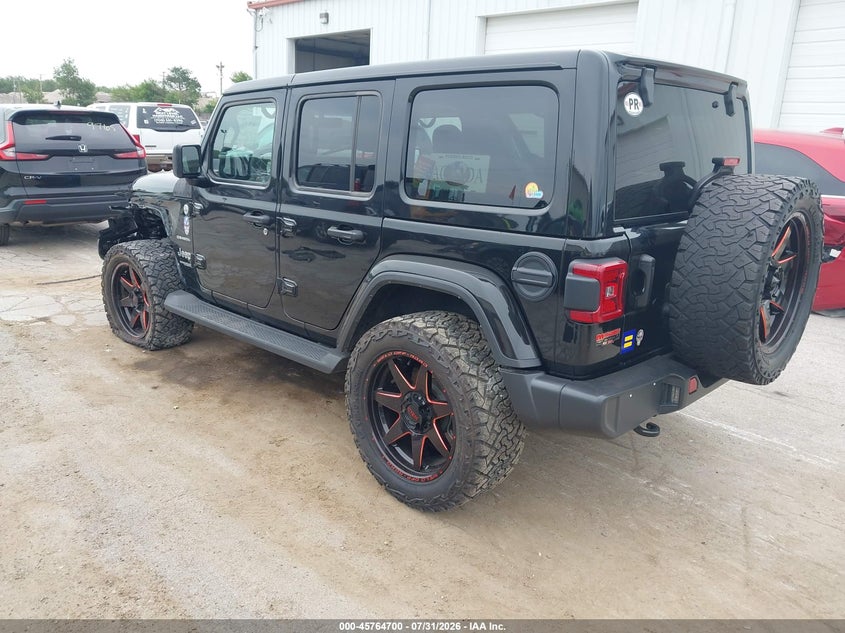 Vin: 1c4hjxen9nw118615, lot: 46263449, jeep wrangler unlimited sahara 4x4 20223