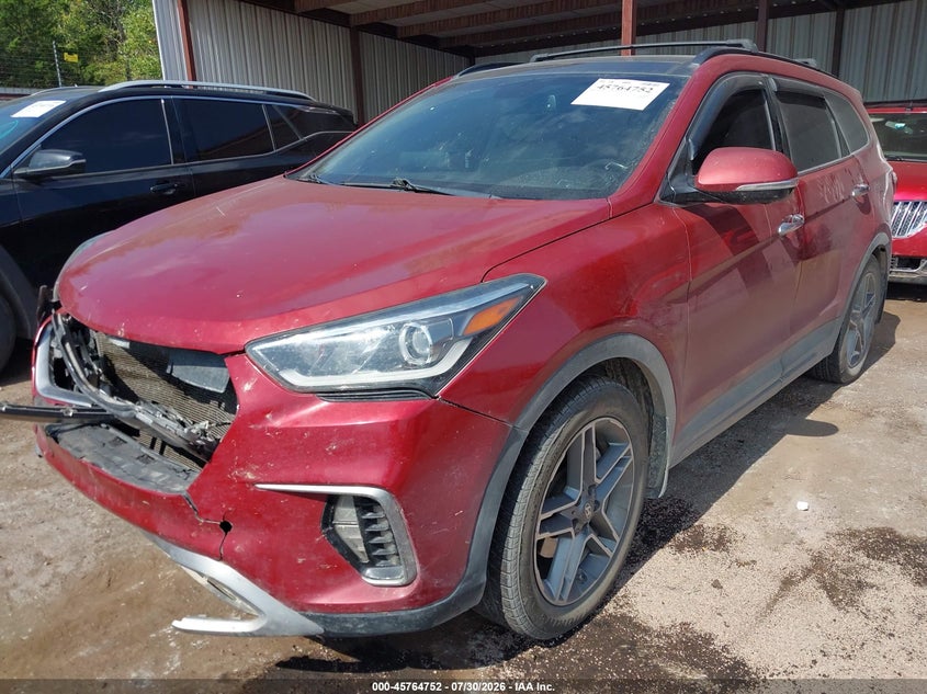 Vin: km8sr4hf8ju268606, lot: 46263501, hyundai santa fe limited ultimate 20182