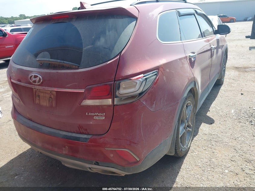 Vin: km8sr4hf8ju268606, lot: 46263501, hyundai santa fe limited ultimate 20184