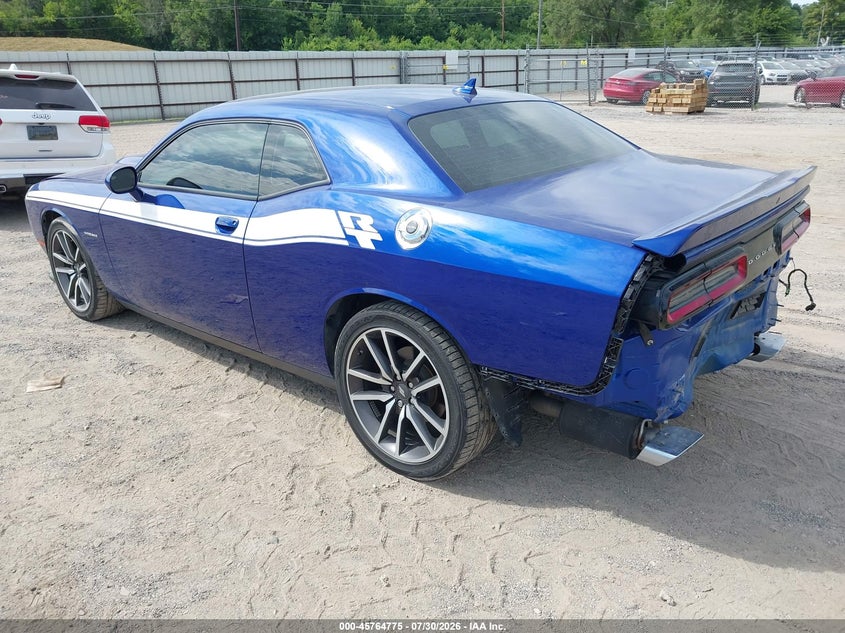 Vin: 2c3cdzbt4nh178126, lot: 46263524, dodge challenger r/t 20223