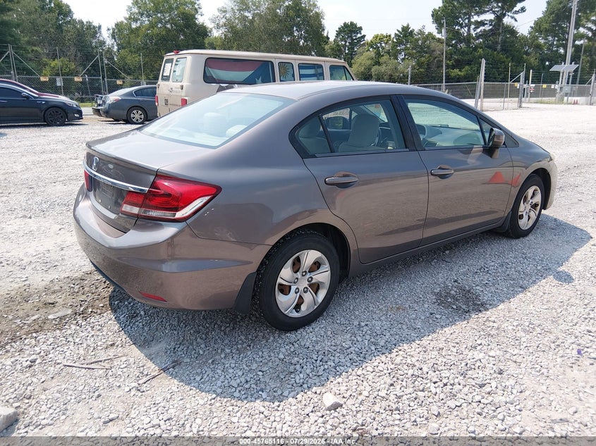 Vin: 19xfb2f59fe042038, lot: 46263865, honda civic lx 20154