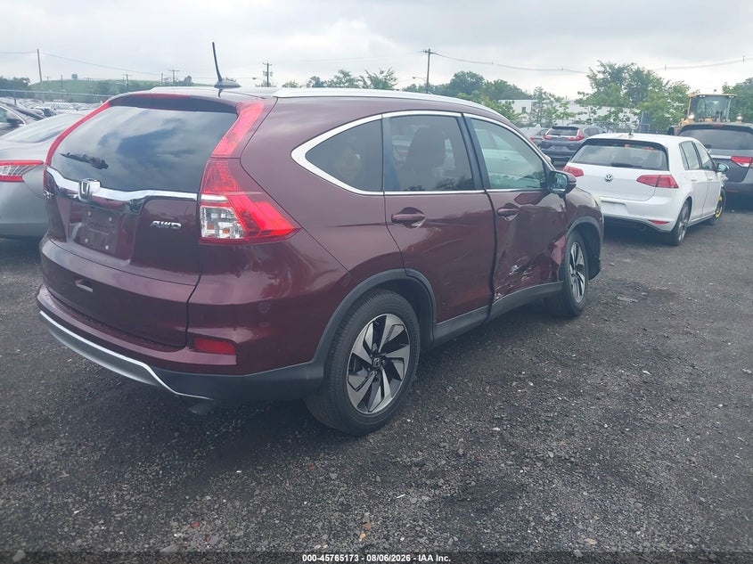 Vin: 5j6rm4h96gl015319, lot: 46263922, honda cr-v touring 20164