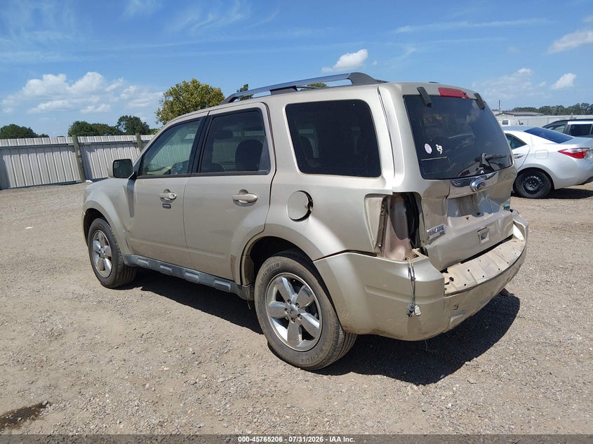 Vin: 1fmcu0eg5akd16647, lot: 46263955, ford escape limited 20103