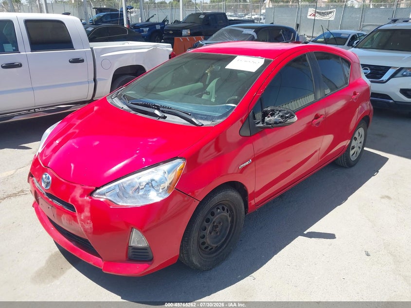 Vin: jtdkdtb3xc1008790, lot: 46264011, toyota prius c one 20122