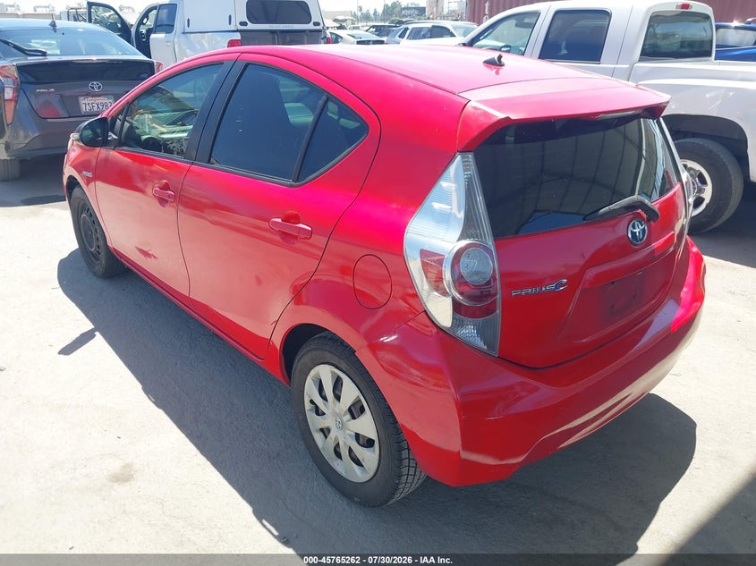 Vin: jtdkdtb3xc1008790, lot: 46264011, toyota prius c one 20123