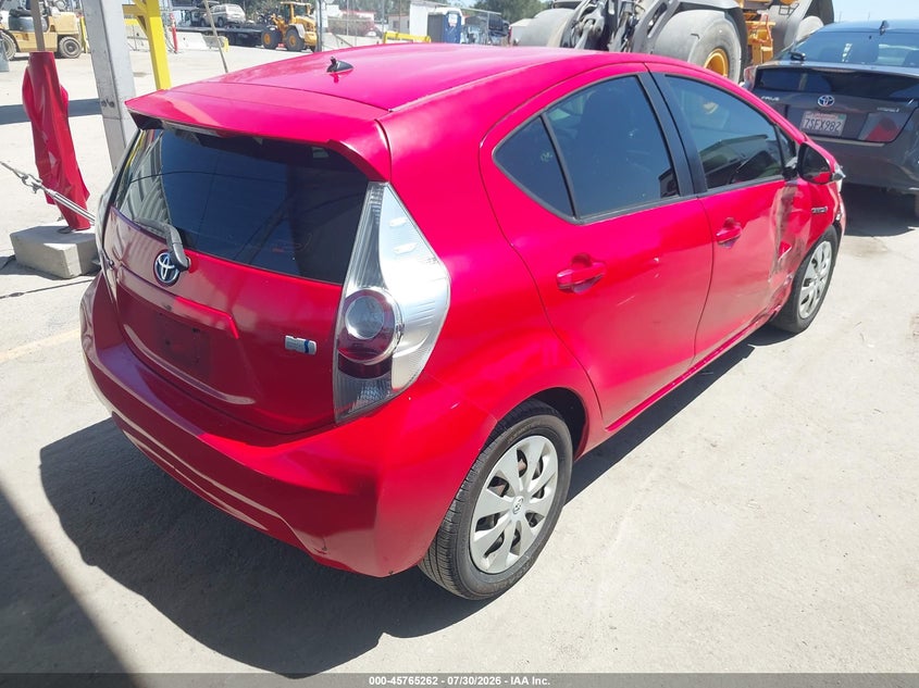 Vin: jtdkdtb3xc1008790, lot: 46264011, toyota prius c one 20124