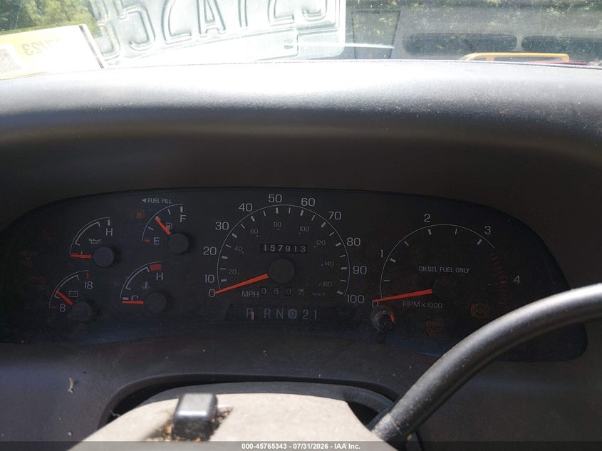 FORD F-350 2001 VIN 1FTSW31F01EB25970
