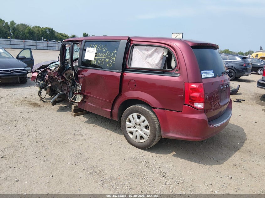 Vin: 2c4rdgbg1hr665022, lot: 46264142, dodge grand caravan se 20173