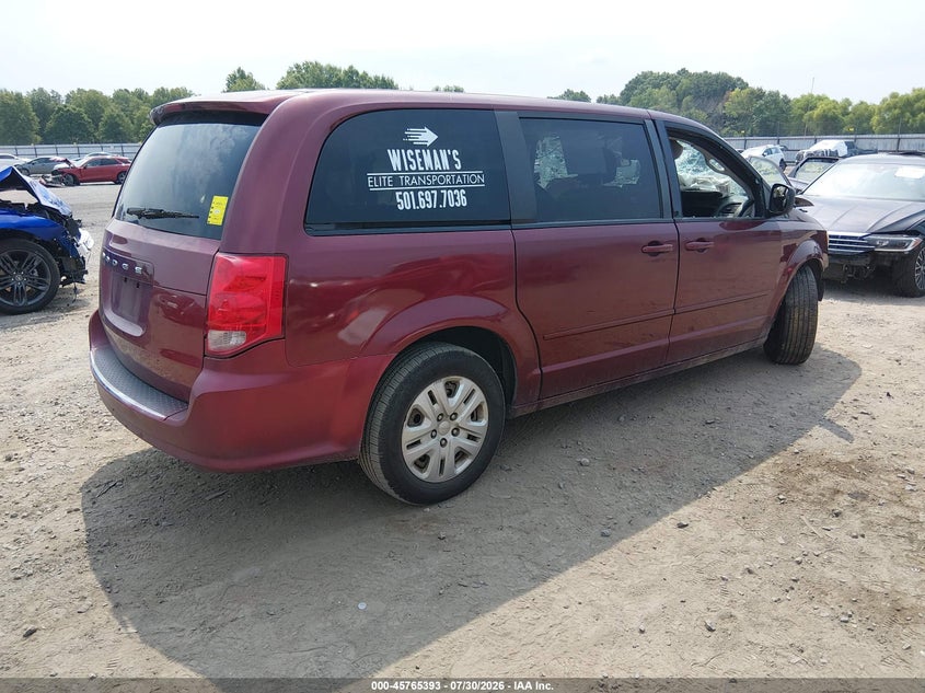 Vin: 2c4rdgbg1hr665022, lot: 46264142, dodge grand caravan se 20174