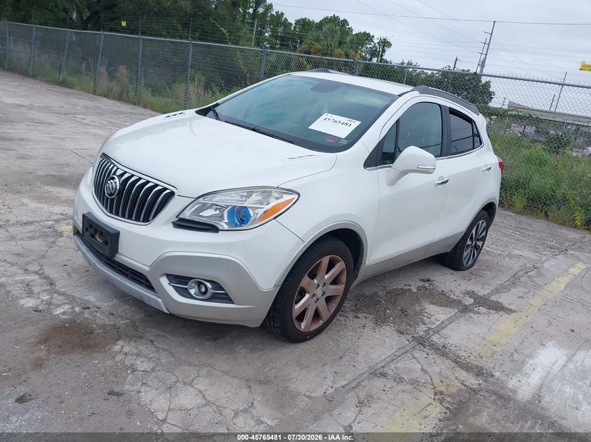 Vin: kl4cjcsbxeb699752, lot: 46264230, buick encore leather 20142