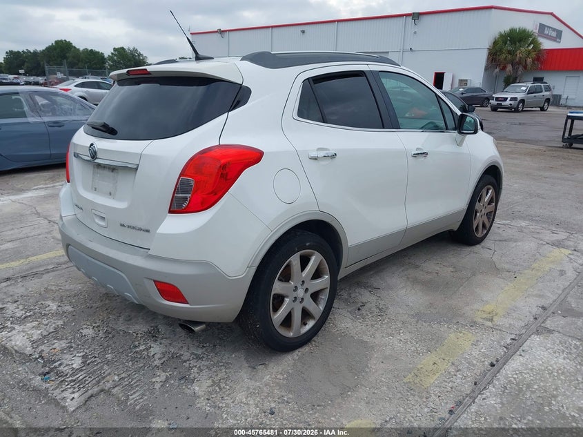 Vin: kl4cjcsbxeb699752, lot: 46264230, buick encore leather 20144