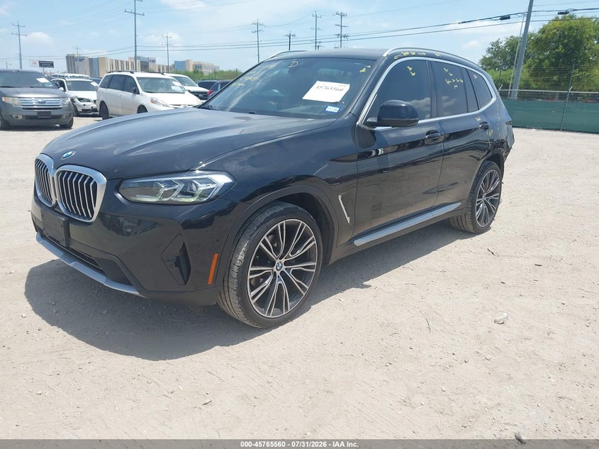 Vin: wbx47dp09nn172020, lot: 46264309, bmw x3 sdrive30i 20222