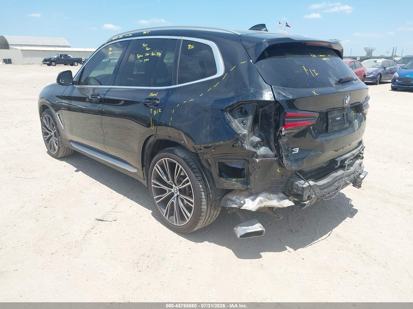 Vin: wbx47dp09nn172020, lot: 46264309, bmw x3 sdrive30i 20223