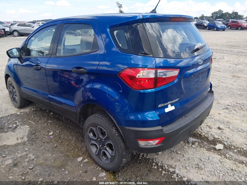 Vin: maj6s3fl6kc280876, lot: 46264326, ford ecosport s 20193