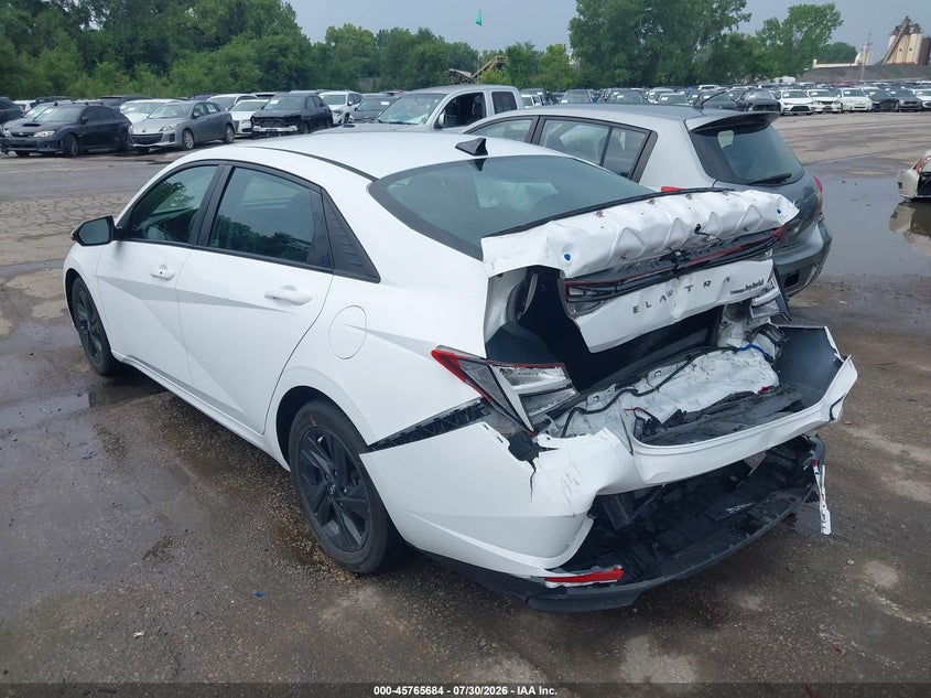 Vin: kmhlm4aj4mu004059, lot: 46264433, hyundai elantra hybrid blue 20213