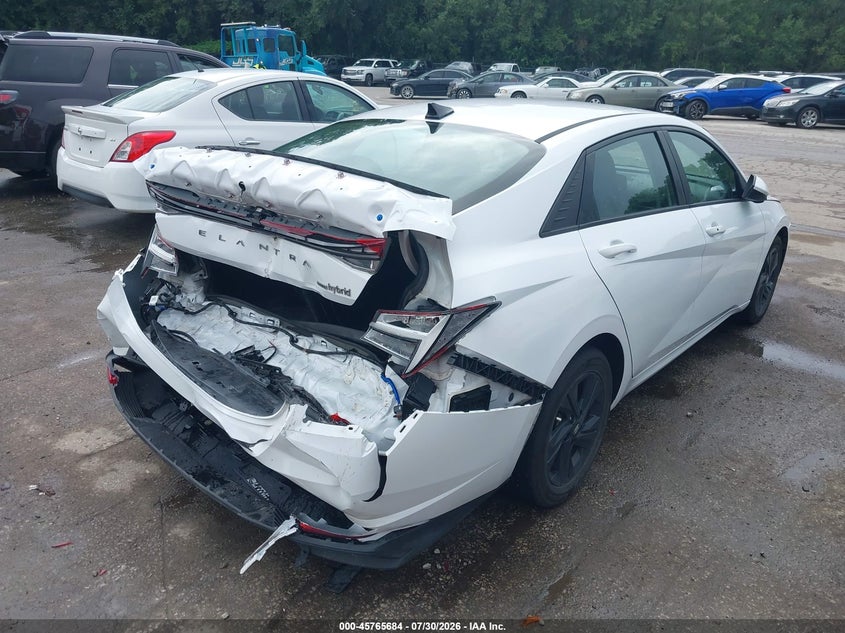 Vin: kmhlm4aj4mu004059, lot: 46264433, hyundai elantra hybrid blue 20214