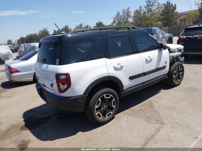 Vin: 3fmcr9c6xnrd72651, lot: 46264516, ford bronco sport outer banks 20224