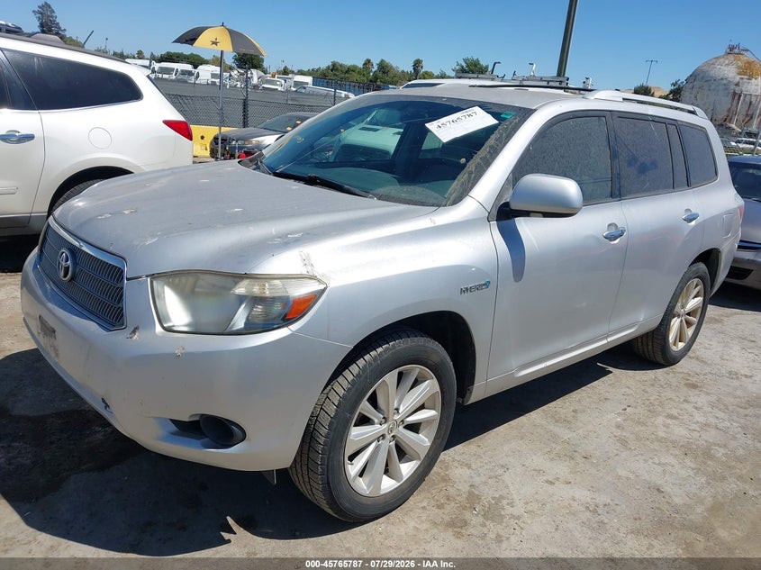 Vin: jtebw3eh5a2045816, lot: 46264536, toyota highlander hybrid base v6 20102