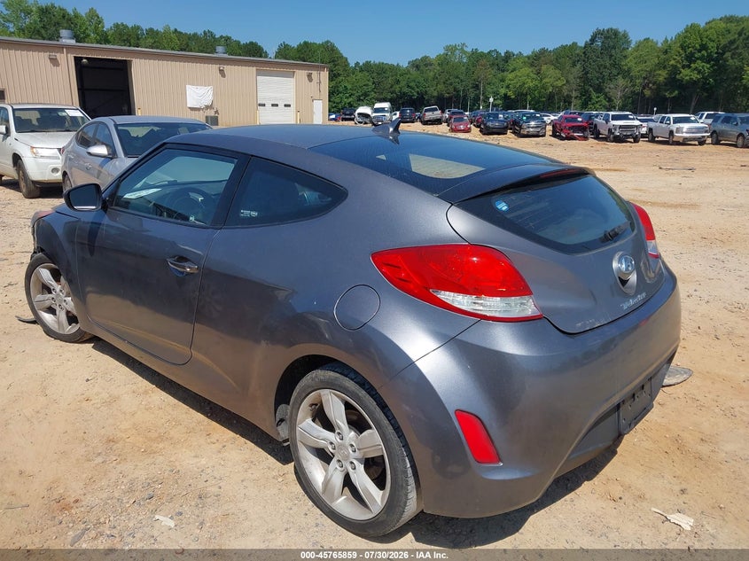 Vin: kmhtc6ad7cu078521, lot: 46264608, hyundai veloster base w/black 20123