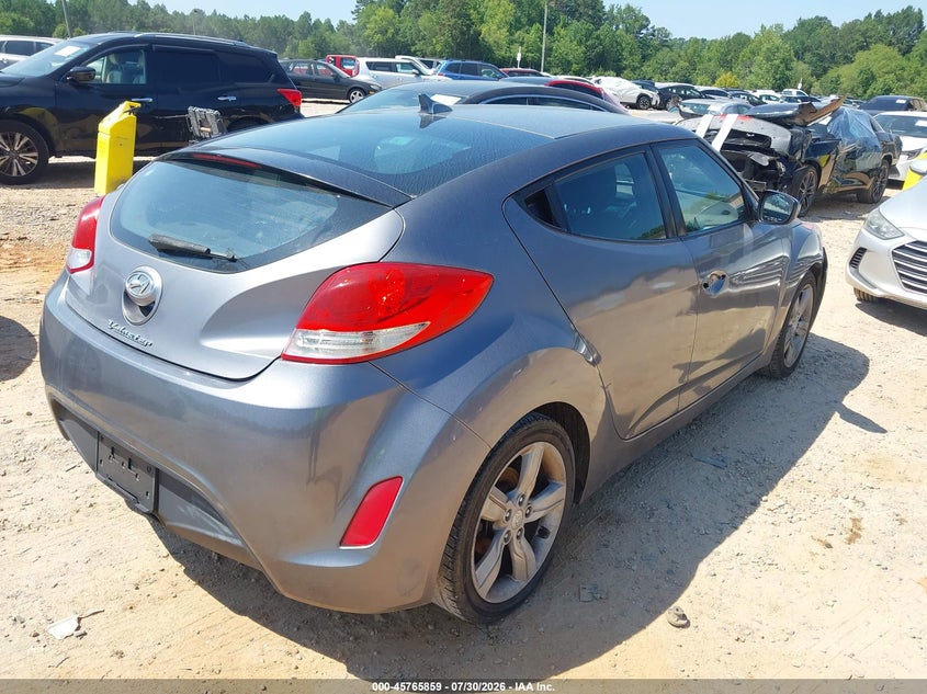 Vin: kmhtc6ad7cu078521, lot: 46264608, hyundai veloster base w/black 20124