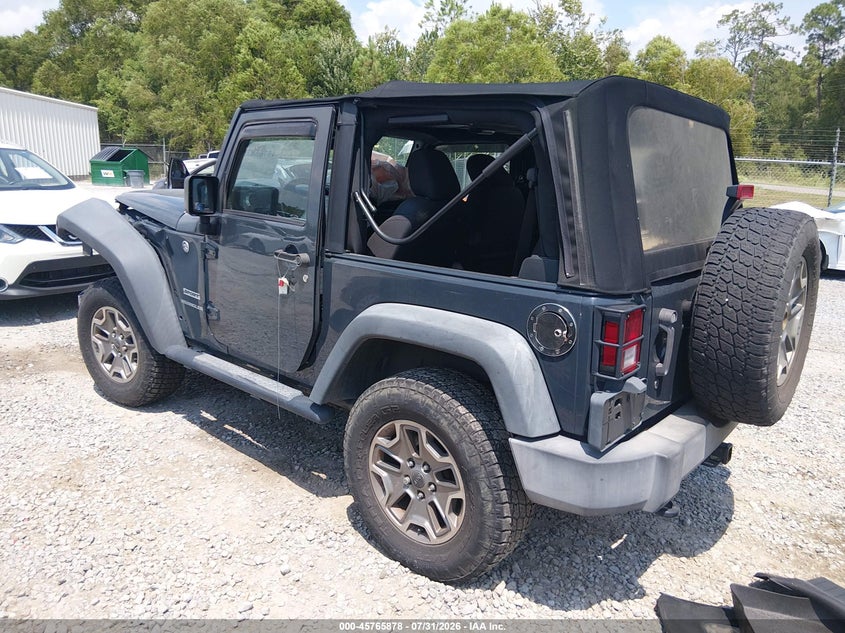 Vin: 1c4ajwag9hl519073, lot: 46264627, jeep wrangler sport 20173