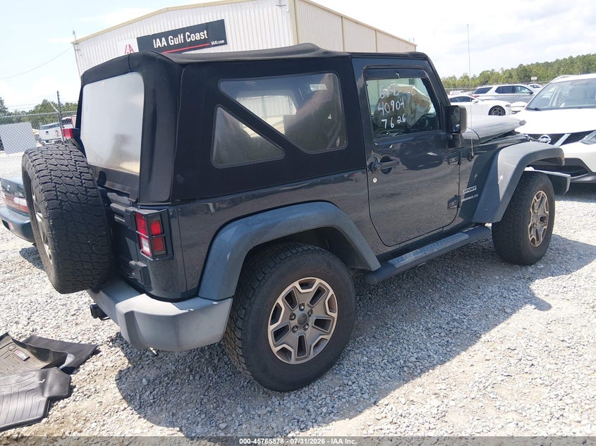 Vin: 1c4ajwag9hl519073, lot: 46264627, jeep wrangler sport 20174